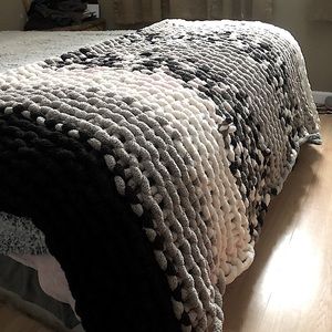 Custom handmade large hand woven blanket